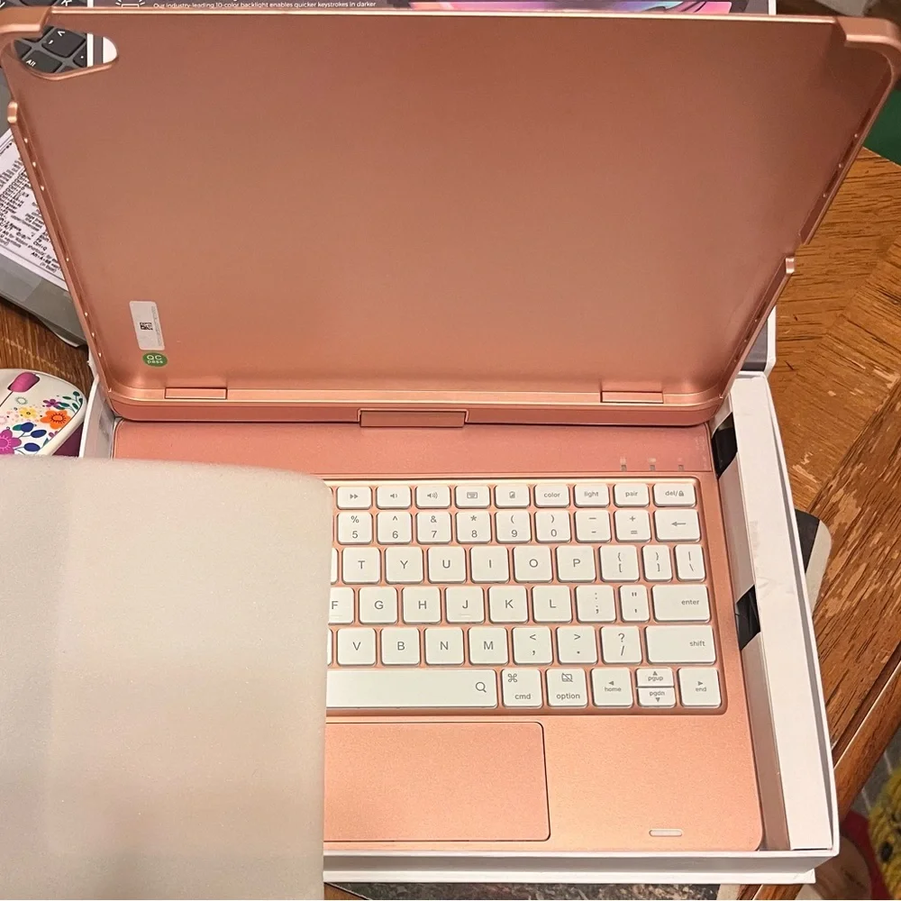 Typecase Touch Keyboard Case for iPad Air 6th,5th &4th Gen 10.9-inch (Rose Gold)